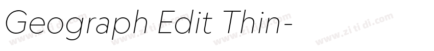 Geograph Edit Thin字体转换 Geograph Edit Thin字体转换